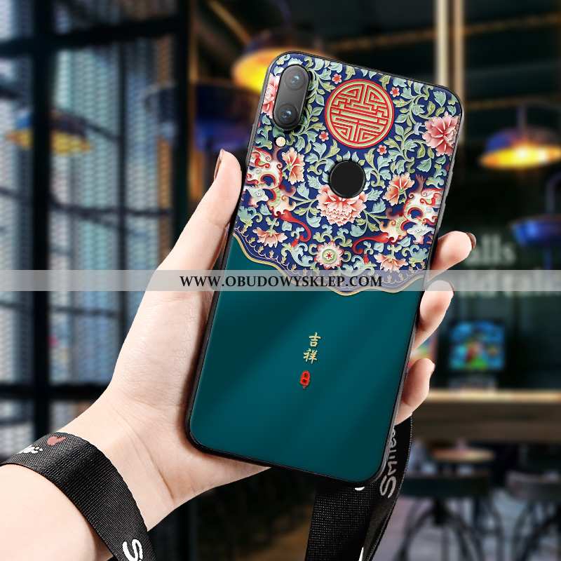 Obudowa Huawei P Smart 2020 Silikonowe Relief Zielony, Etui Huawei P Smart 2020 Ochraniacz All Inclu