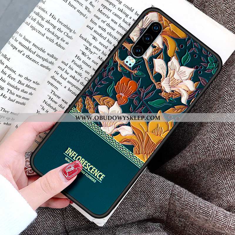 Obudowa Huawei P30 Kreatywne Silikonowe Serce, Etui Huawei P30 Relief Proste Rozowa