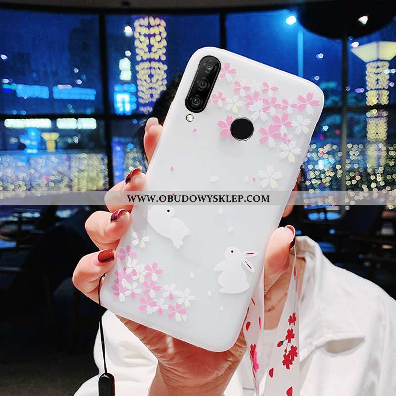 Obudowa Huawei P30 Lite Xl Wiszące Ozdoby Anti-fall Miękki, Etui Huawei P30 Lite Xl Trendy Biały Bia