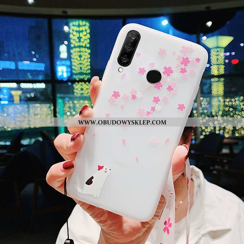 Obudowa Huawei P30 Lite Xl Wiszące Ozdoby Anti-fall Miękki, Etui Huawei P30 Lite Xl Trendy Biały Bia