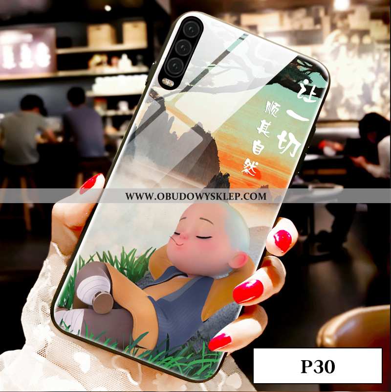 Obudowa Huawei P30 Trendy Anti-fall Piękny, Etui Huawei P30 Miękki Chiński Styl Szara