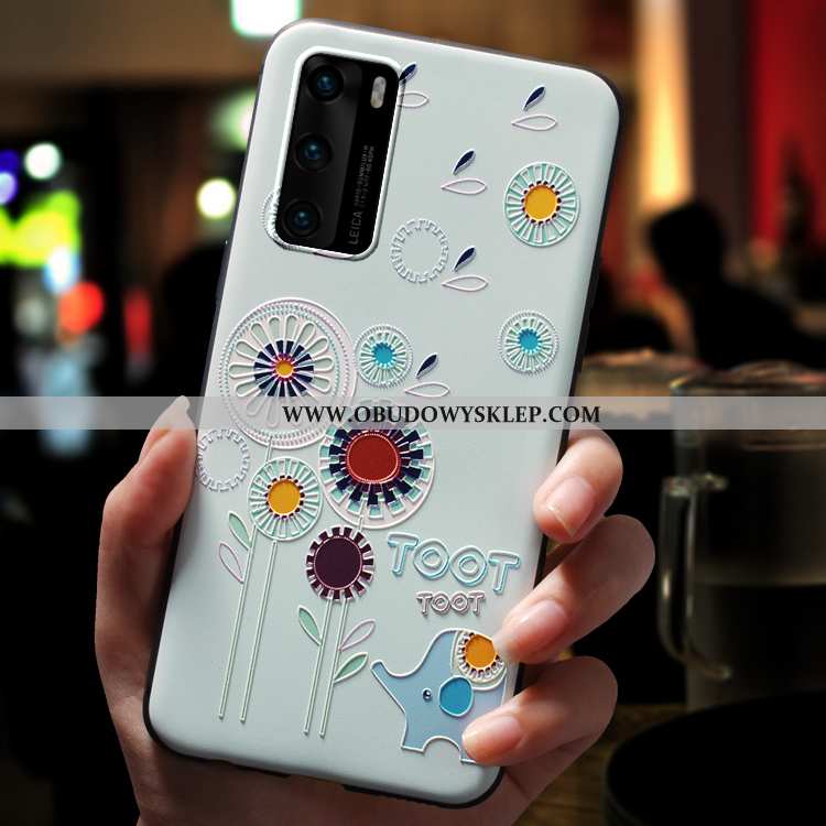 Obudowa Huawei P40 Cienkie Silikonowe Piękny, Etui Huawei P40 Miękki Ochraniacz Rozowa