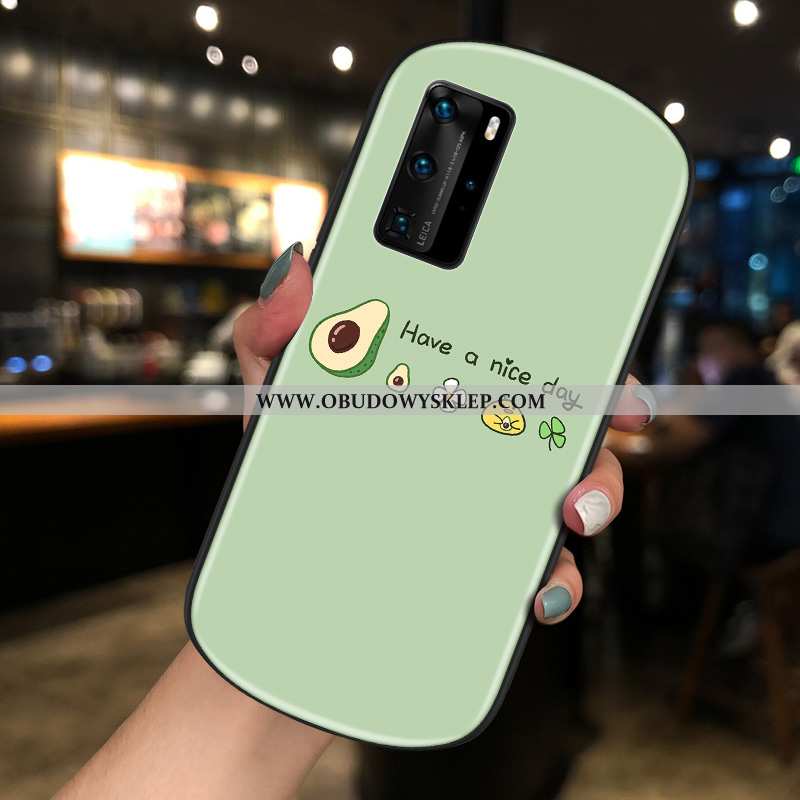 Obudowa Huawei P40 Pro Trendy Zielony Futerał, Etui Huawei P40 Pro Szkło Kreatywne Zielone