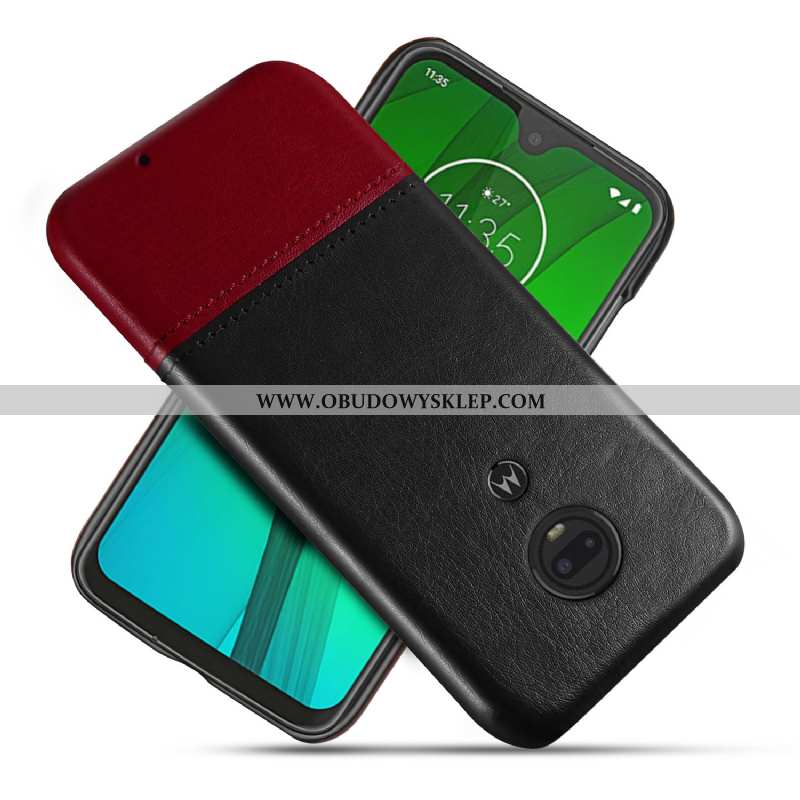 Obudowa Moto G7 Skóra Osobowość Jakość, Etui Moto G7 Ochraniacz Futerał Niebieska