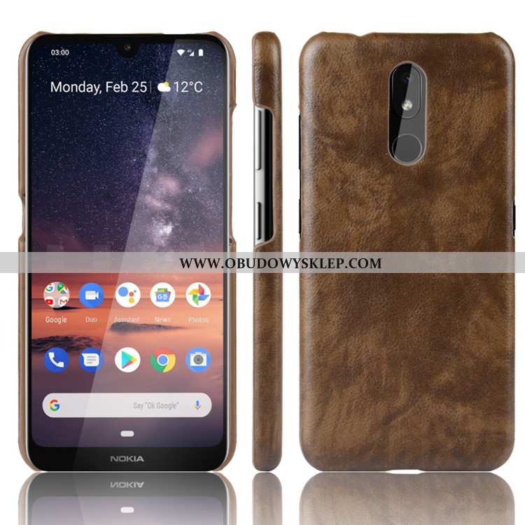 Obudowa Nokia 3.2 Trendy Czarny Skóra, Etui Nokia 3.2 Ochraniacz Czarna