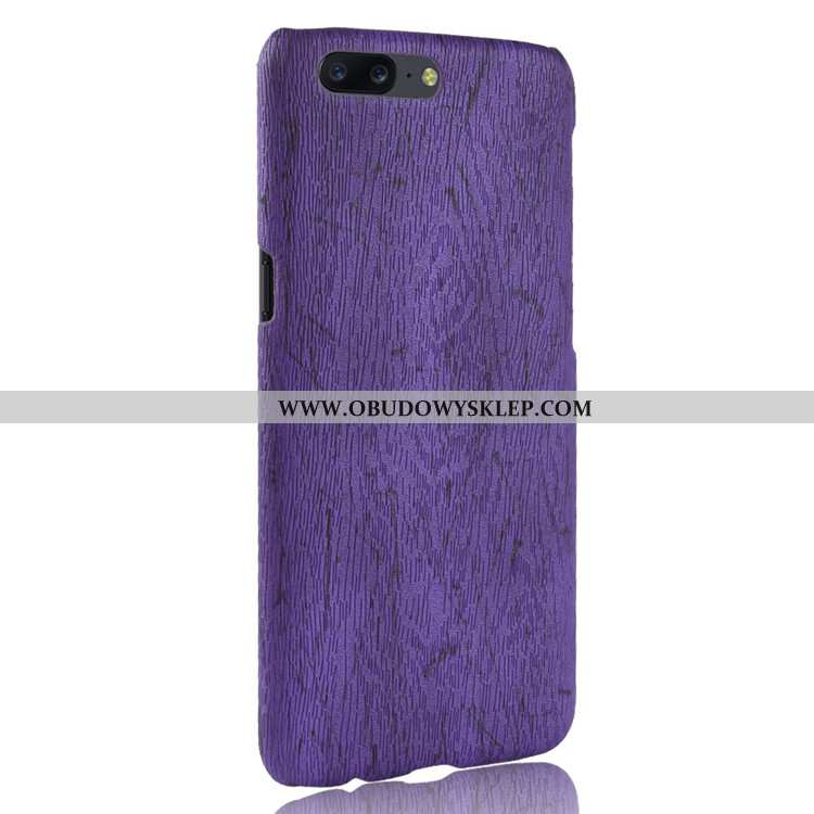 Obudowa Oneplus 5 Vintage Purpurowy Drewniany, Etui Oneplus 5 Skóra Anti-fall Fioletowy