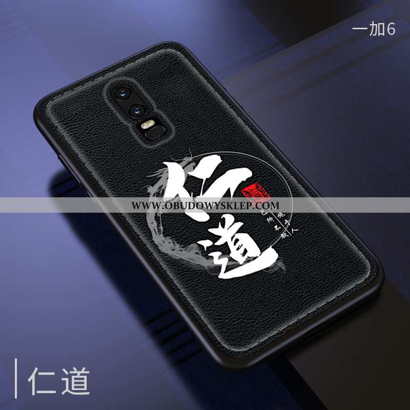 Obudowa Oneplus 6 Moda Miękki Chiński Styl, Etui Oneplus 6 Relief Anti-fall Czerwona