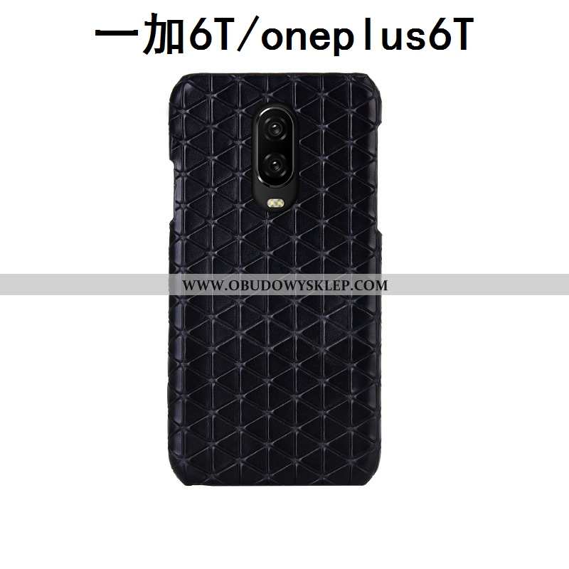 Obudowa Oneplus 6t Moda Krata Etui, Etui Oneplus 6t Luksusowy Ochraniacz Kawowy