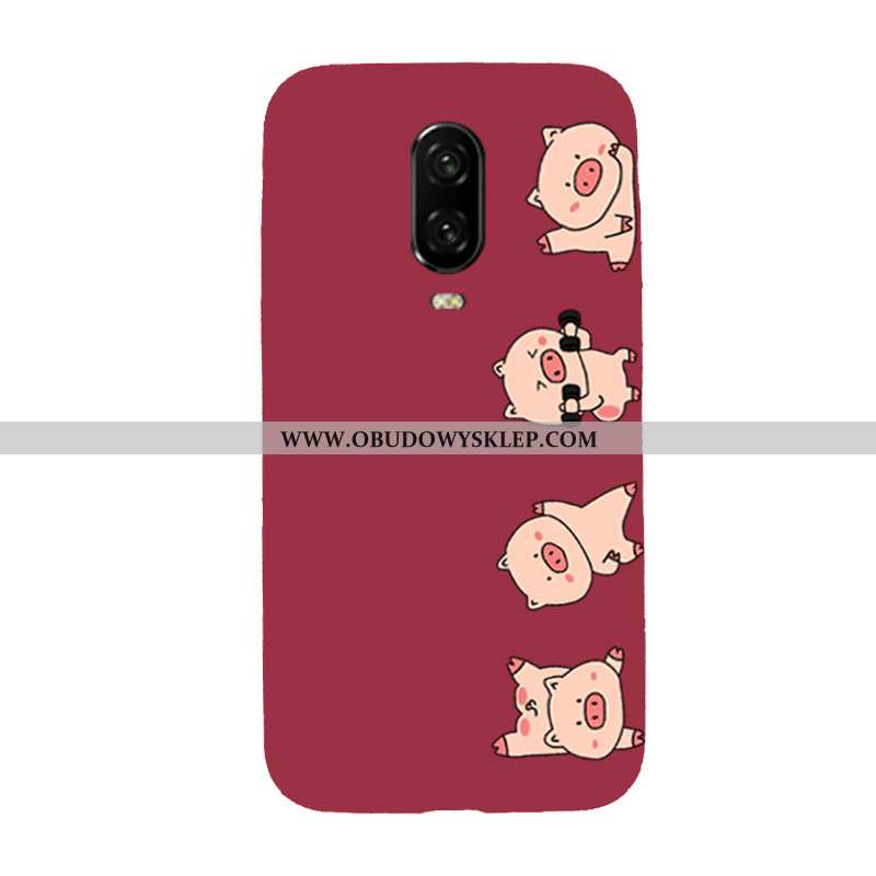 Obudowa Oneplus 6t Trendy Zakochani Futerał, Etui Oneplus 6t Super Nubuku Czerwona