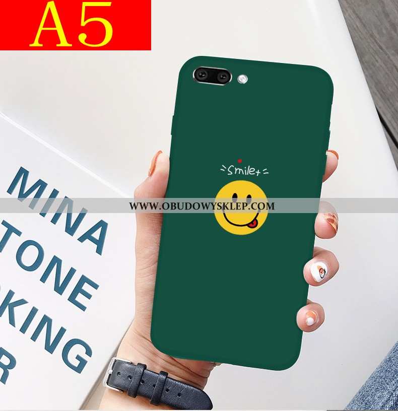 Obudowa Oppo A5 Cienkie Czerwony Netto Trendy, Etui Oppo A5 Miękki Futerał Zielone