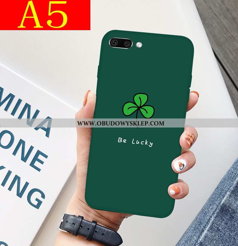 Obudowa Oppo A5 Cienkie Czerwony Netto Trendy, Etui Oppo A5 Miękki Futerał Zielone