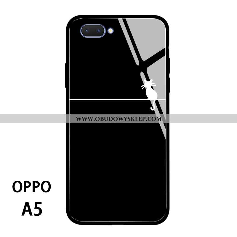 Obudowa Oppo A5 Ochraniacz Proste Osobowość, Etui Oppo A5 Szkło Biała