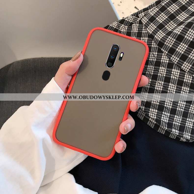 Obudowa Oppo A9 2020 Ochraniacz Miękki Czerwony, Etui Oppo A9 2020 Nubuku Anti-fall Czerwona