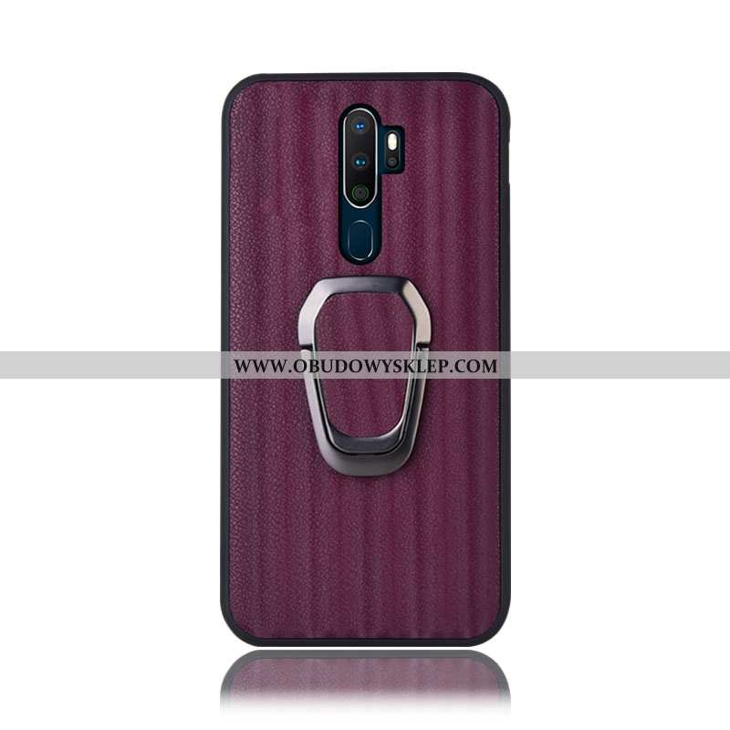 Obudowa Oppo A9 2020 Prawdziwa Skóra Etui Gradient, Oppo A9 2020 Ochraniacz Purpurowy Fioletowy