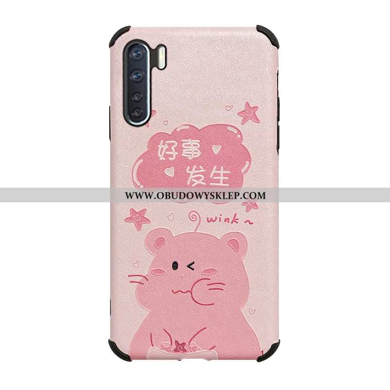 Obudowa Oppo A91 Ochraniacz Dla Grubych Trendy, Etui Oppo A91 Nubuku Anti-fall Rozowa