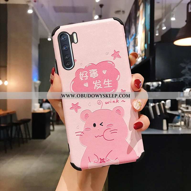 Obudowa Oppo A91 Ochraniacz Dla Grubych Trendy, Etui Oppo A91 Nubuku Anti-fall Rozowa