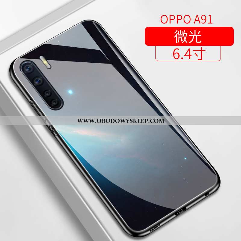 Obudowa Oppo A91 Szkło Trendy Kreatywne, Etui Oppo A91 Osobowość Anti-fall Fioletowy