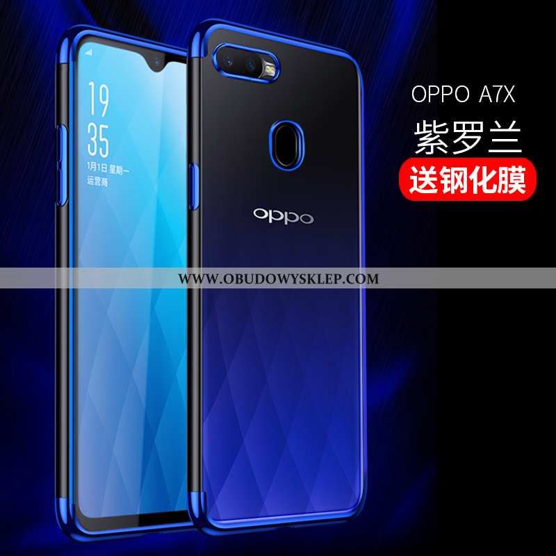 Obudowa Oppo Ax7 Miękki Niebieski All Inclusive, Etui Oppo Ax7 Silikonowe Ochraniacz Niebieska