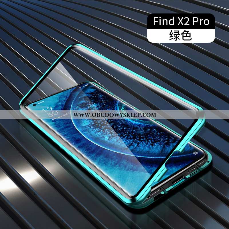 Obudowa Oppo Find X2 Pro Ochraniacz Etui Granica, Oppo Find X2 Pro Szkło Magnetyzm Zielone