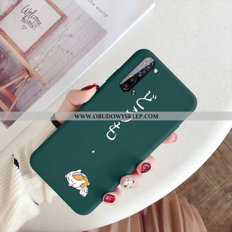 Obudowa Oppo Reno 3 Miękki Anti-fall Kreskówka, Etui Oppo Reno 3 Silikonowe Zielone