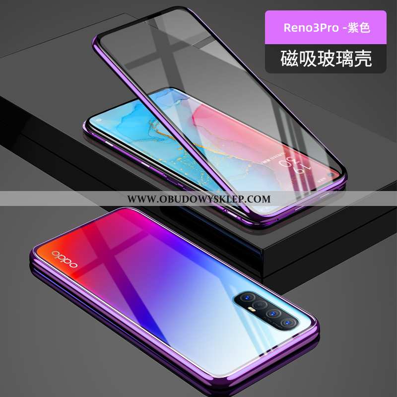 Obudowa Oppo Reno 3 Pro Cienkie Czerwony Granica, Etui Oppo Reno 3 Pro Ochraniacz Przezroczysty Czer