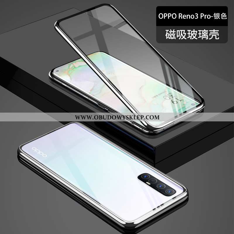 Obudowa Oppo Reno 3 Pro Cienkie Czerwony Granica, Etui Oppo Reno 3 Pro Ochraniacz Przezroczysty Czer