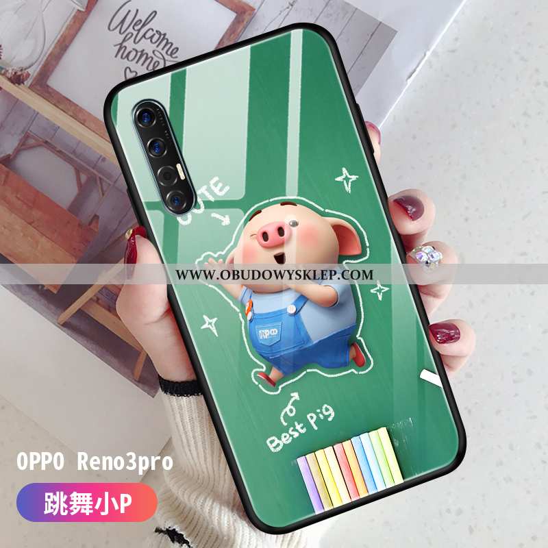 Obudowa Oppo Reno 3 Pro Cienkie Piękny Kreatywne, Etui Oppo Reno 3 Pro Miękki Trendy Zielone