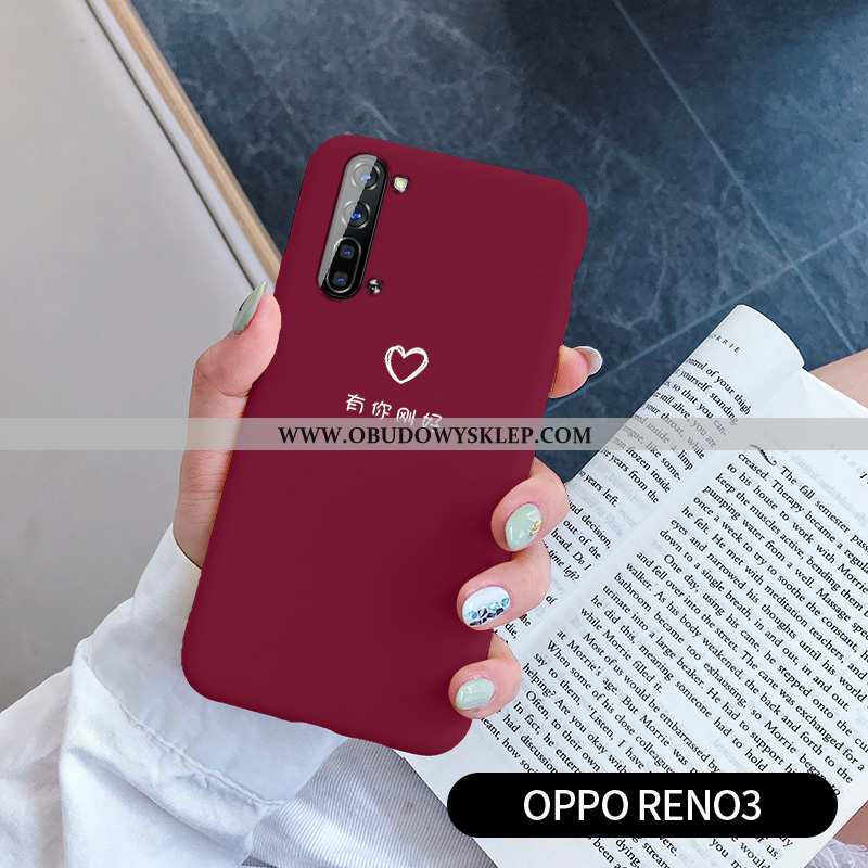 Obudowa Oppo Reno 3 Silikonowe Miłość Telefon Komórkowy, Etui Oppo Reno 3 Ochraniacz Cienkie Niebies