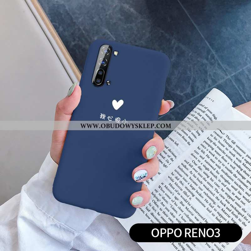 Obudowa Oppo Reno 3 Silikonowe Miłość Telefon Komórkowy, Etui Oppo Reno 3 Ochraniacz Cienkie Niebies