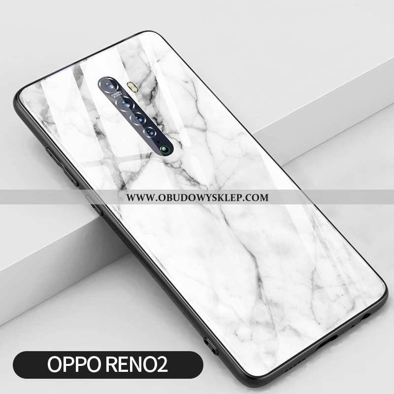 Obudowa Oppo Reno2 Kreatywne Telefon Komórkowy Lustro, Etui Oppo Reno2 Silikonowe Biały Biała