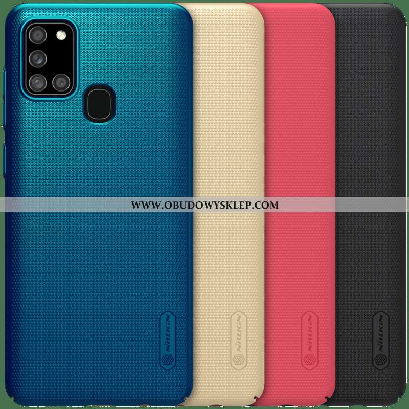 Obudowa Samsung Galaxy A21s Cienkie Etui Nubuku, Samsung Galaxy A21s Ochraniacz Gwiazda Niebieska