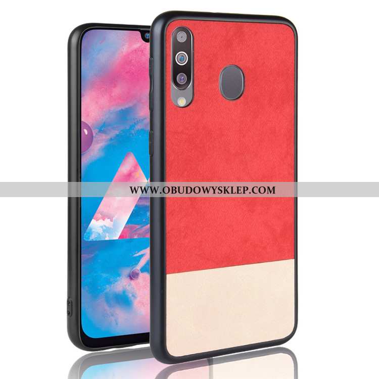 Obudowa Samsung Galaxy A40s Trendy Futerał Czerwony, Etui Samsung Galaxy A40s Ochraniacz Gwiazda Cze