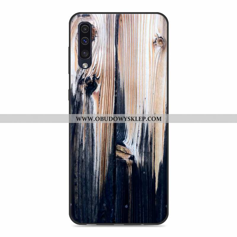 Obudowa Samsung Galaxy A50 Drewniany Gwiazda Ochraniacz, Etui Samsung Galaxy A50 Trendy Szara