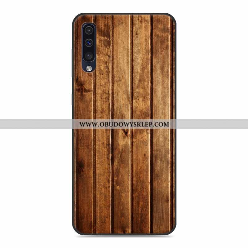 Obudowa Samsung Galaxy A50 Drewniany Gwiazda Ochraniacz, Etui Samsung Galaxy A50 Trendy Szara