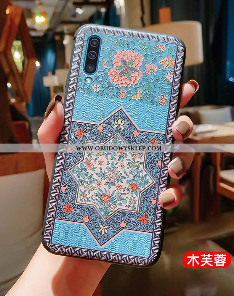 Obudowa Samsung Galaxy A50 Vintage Silikonowe Etui, Etui Samsung Galaxy A50 Super Gwiazda Czerwona