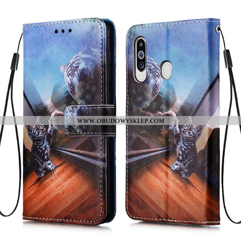 Obudowa Samsung Galaxy A60 Skórzane Etui Karta Obudowa, Samsung Galaxy A60 Osobowość Futerał Niebies