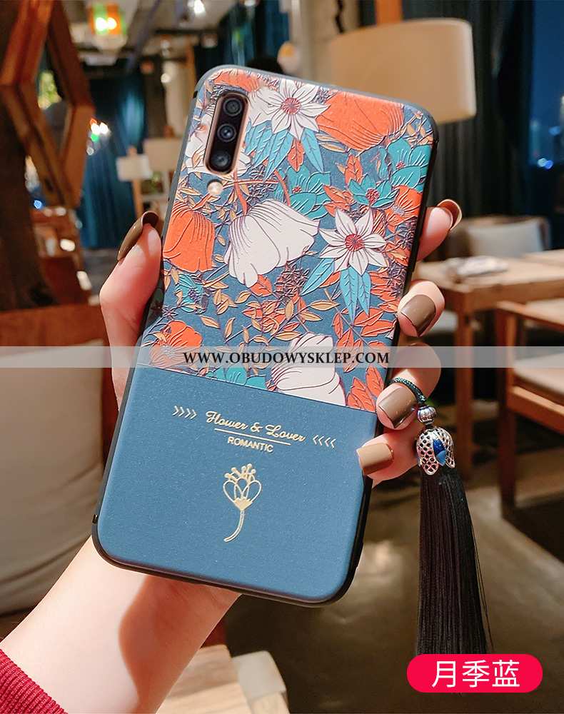 Obudowa Samsung Galaxy A70 Vintage Z Frędzlami Relief, Etui Samsung Galaxy A70 Super Telefon Komórko