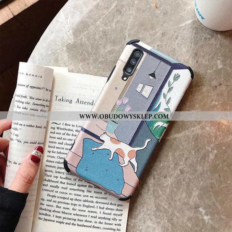 Obudowa Samsung Galaxy A70s Kreatywne Etui Osobowość, Samsung Galaxy A70s Kreskówka Anti-fall Biała