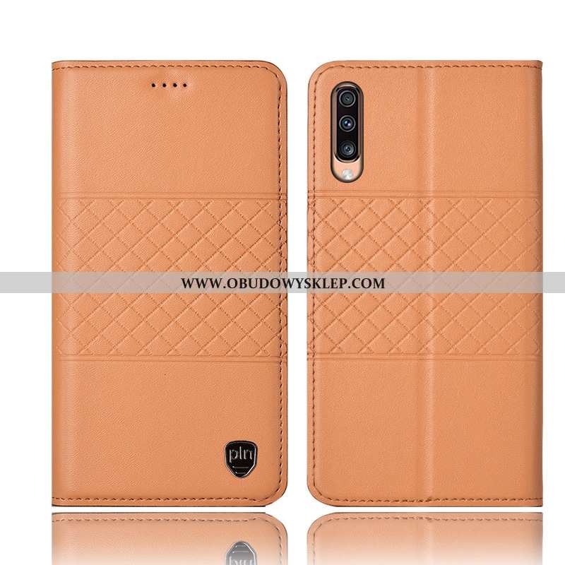 Obudowa Samsung Galaxy A70s Ochraniacz Etui Anti-fall, Samsung Galaxy A70s Skórzane W Kratę Czarna