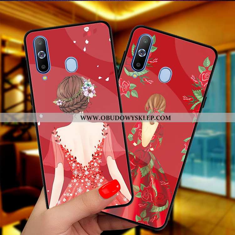 Obudowa Samsung Galaxy A8s Trendy Szkło Etui, Etui Samsung Galaxy A8s Ochraniacz Gwiazda Czerwona