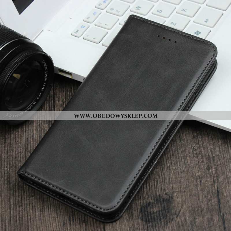 Obudowa Samsung Galaxy A90 5g Vintage Gwiazda Duży, Etui Samsung Galaxy A90 5g Skórzane Klapa Granat