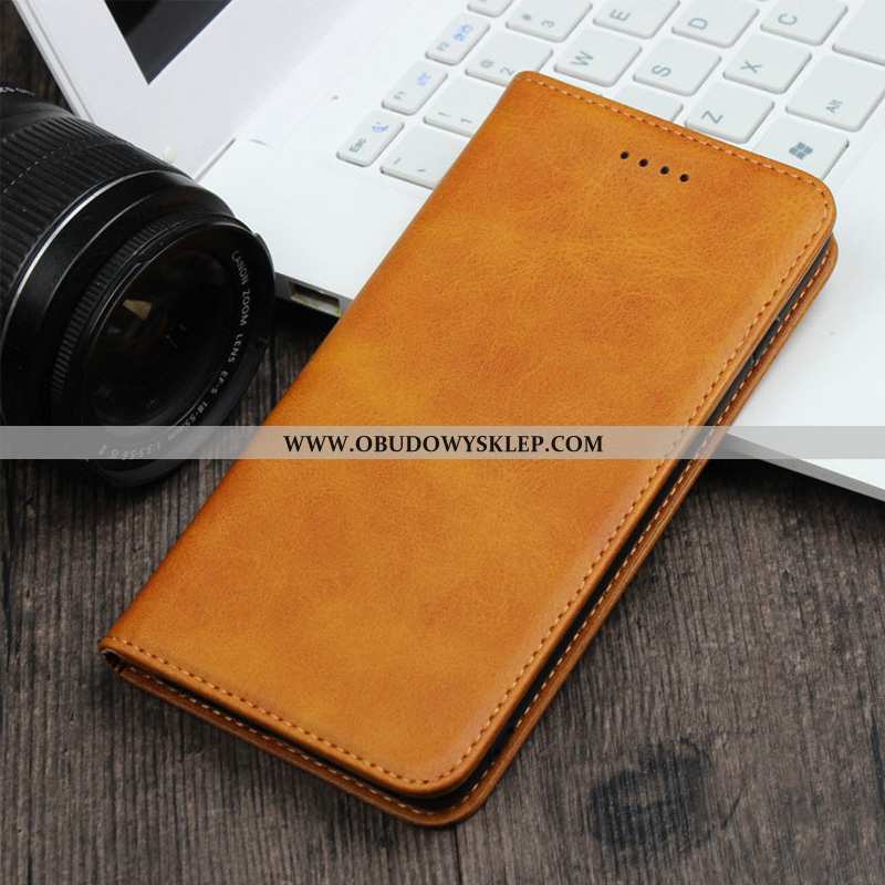 Obudowa Samsung Galaxy A90 5g Vintage Gwiazda Duży, Etui Samsung Galaxy A90 5g Skórzane Klapa Granat