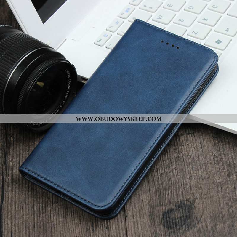 Obudowa Samsung Galaxy A90 5g Vintage Gwiazda Duży, Etui Samsung Galaxy A90 5g Skórzane Klapa Granat