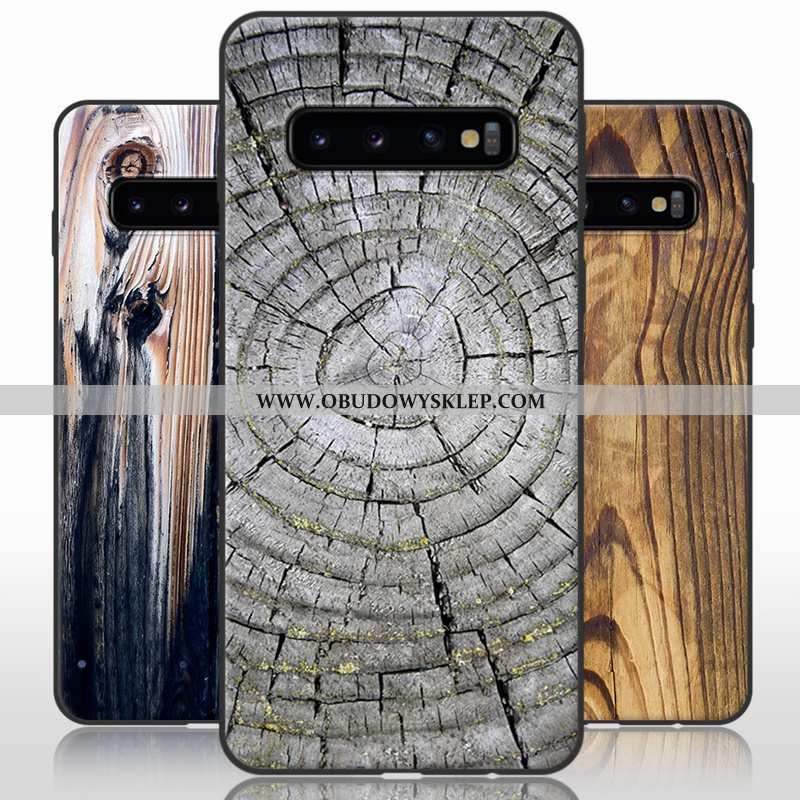 Obudowa Samsung Galaxy S10 Miękki Trendy Drewniany, Etui Samsung Galaxy S10 Ochraniacz Czerwony Nett