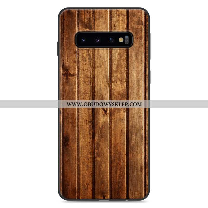 Obudowa Samsung Galaxy S10 Miękki Trendy Drewniany, Etui Samsung Galaxy S10 Ochraniacz Czerwony Nett