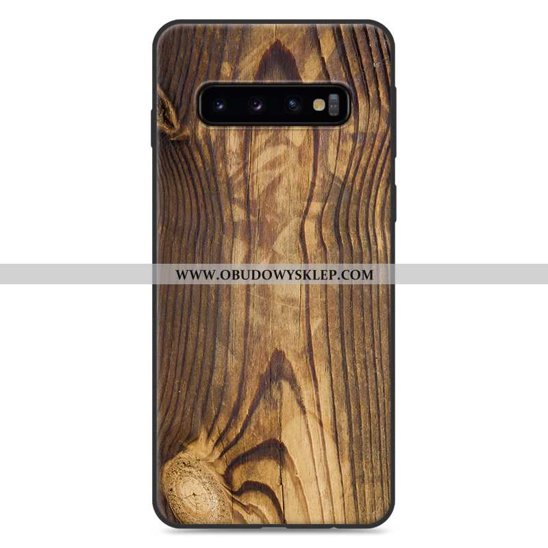 Obudowa Samsung Galaxy S10 Miękki Trendy Drewniany, Etui Samsung Galaxy S10 Ochraniacz Czerwony Nett