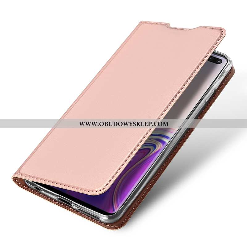 Obudowa Samsung Galaxy S10+ Skórzane Etui Futerał, Samsung Galaxy S10+ Telefon Komórkowy Różowe Rozo