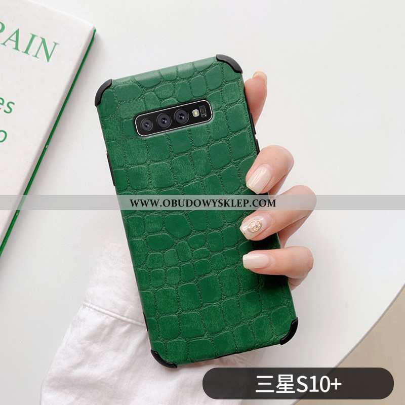 Obudowa Samsung Galaxy S10+ Super Osobowość Futerał, Etui Samsung Galaxy S10+ Cienkie Krokodyl Czerw