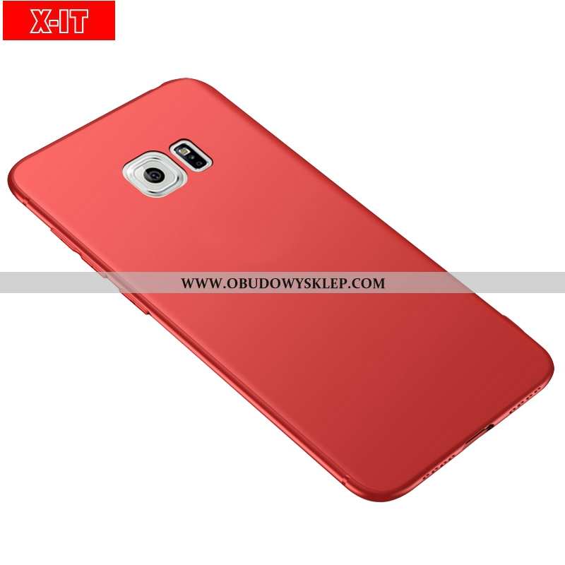 Obudowa Samsung Galaxy S6 Ochraniacz Anti-fall Czerwony, Etui Samsung Galaxy S6 Nubuku Miękki Czerwo