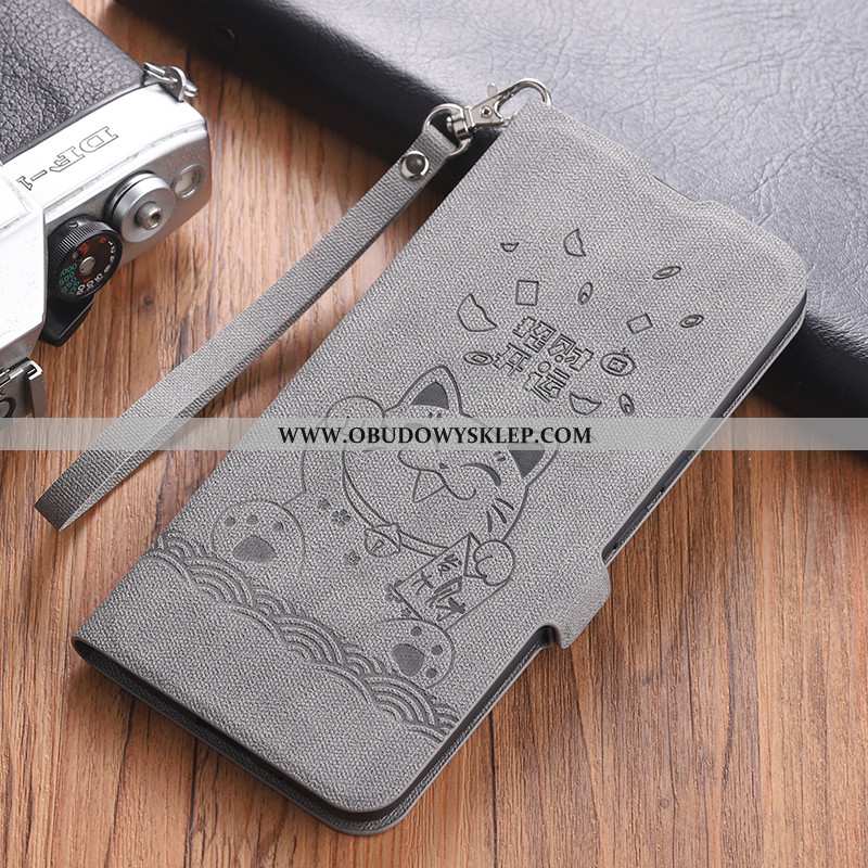 Obudowa Xiaomi Mi 10 Wzór Czerwony Futerał, Etui Xiaomi Mi 10 Trendy Wiszące Ozdoby Szara